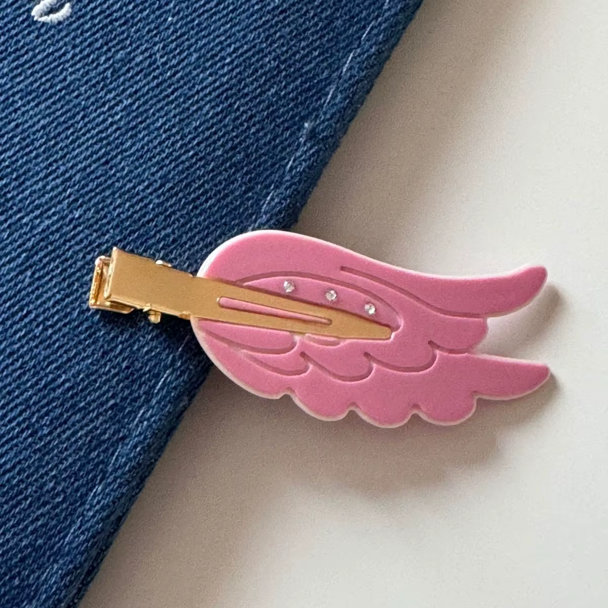 Barrettes à cheveux en forme de cœur avec ailes d'ange, élégantes, pour franges latérales, pour femm