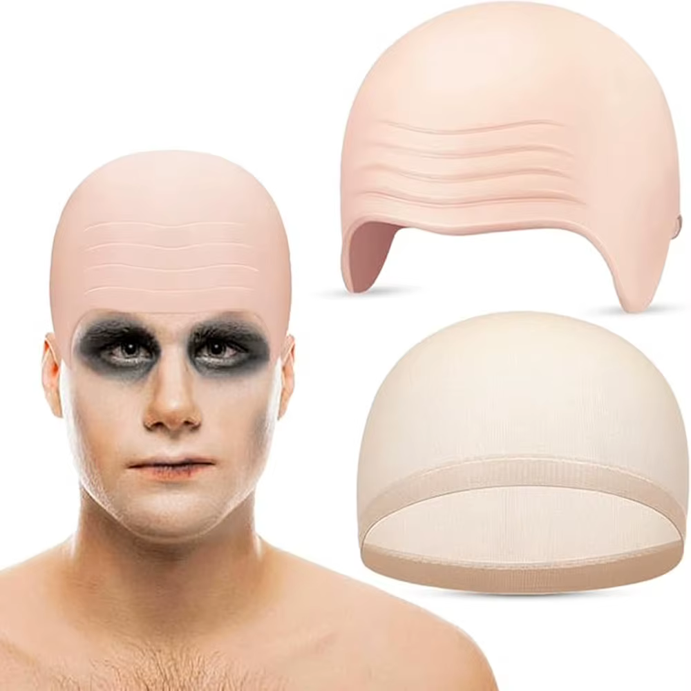 Perruques en latex pour hommes chauves, bonnets de perruque pour maquillage, costumes de cosplay pou