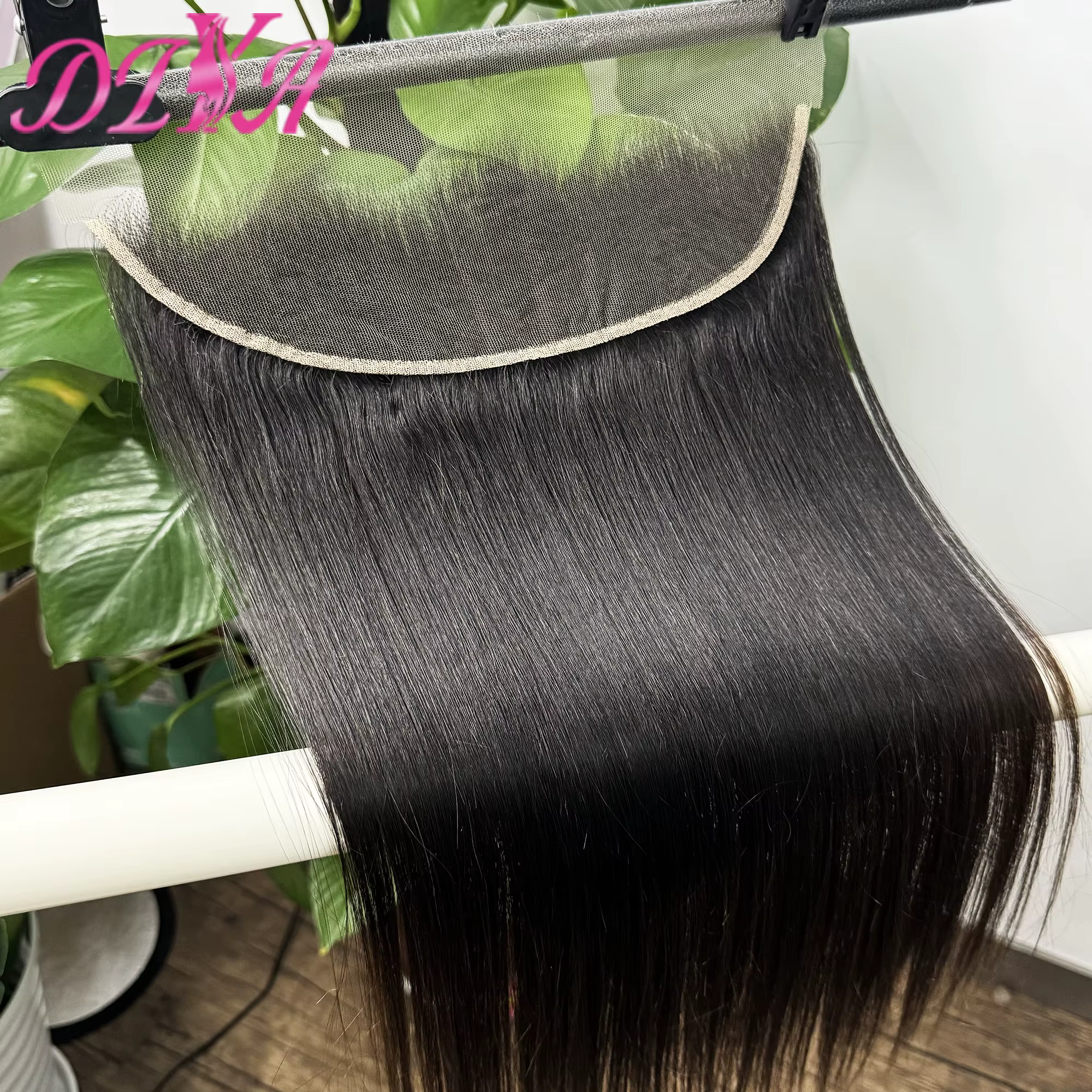 Paquets avec fermeture en dentelle 5x5 HD paquets de cheveux vietnamiens crus droits à Double os des