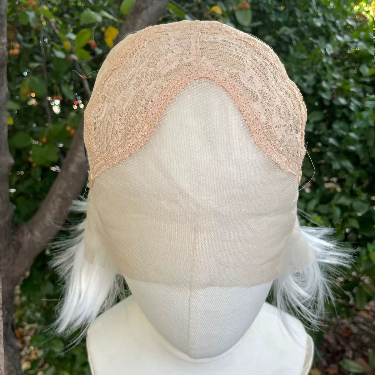 Perruque Lace Front Wig synthétique courte coupe Bob, perruque de Cosplay pour hommes et femmes, cou