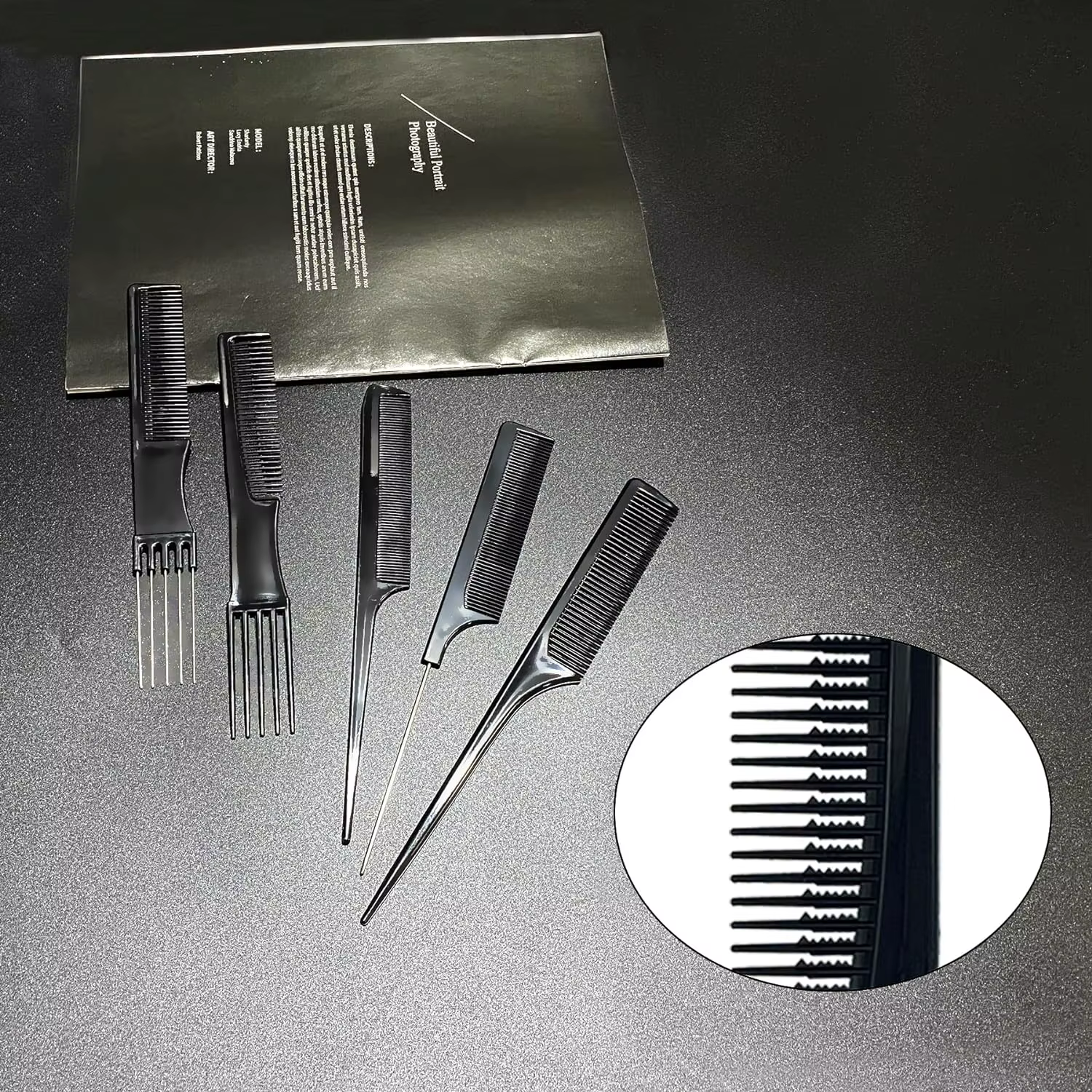 Ensemble de peignes de coiffure 10 pièces, ensemble de peignes de coiffure, peigne de styliste antis