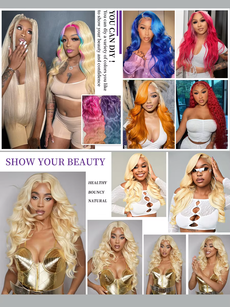 Perruque Lace Wig naturelle lisse blond 613, 13x6, 13x6, densité 180%, haute qualité, pour femmes