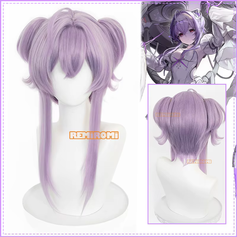Jeu NIKKE: perruque de Cosplay de la déesse de la victoire Liberalio, cheveux courts violet clair av