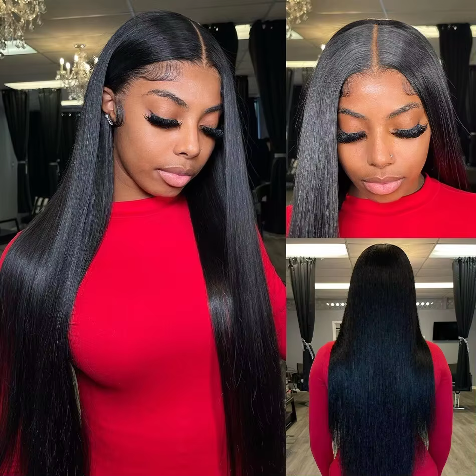 Extensions de Cheveux Humains Lisses Naturels 30-40 Pouces, Grade 16A, Couleur Naturelle Brésilienne