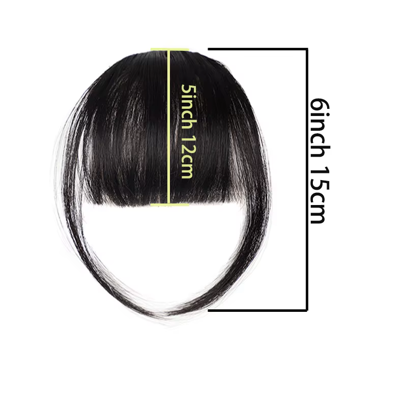 Synthétique court droit pince en frange frange noir Air frange Extension de cheveux cheveux frange p
