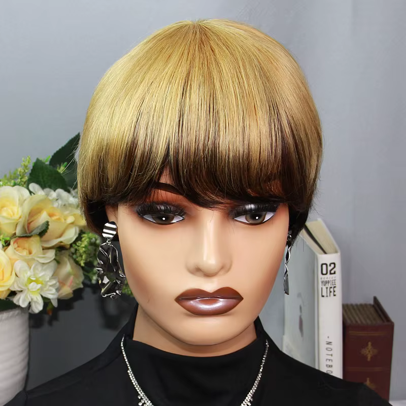Perruque courte Pixie Cut en cheveux humains pour femmes, perruques Pixie Cut courtes, entièrement f