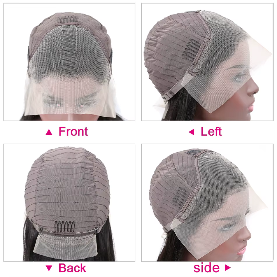 Perruques de cheveux humains avant de dentelle 13x4 HD de couleur brun chocolat de qualité supérieur
