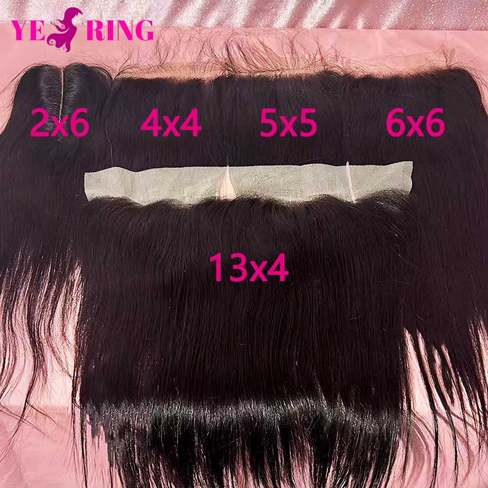 12A Tissage Cheveux Humains Mèches Cheveux Humain Avec Closures 2X6/5x5/13x4 Closure Tissage Cheveux