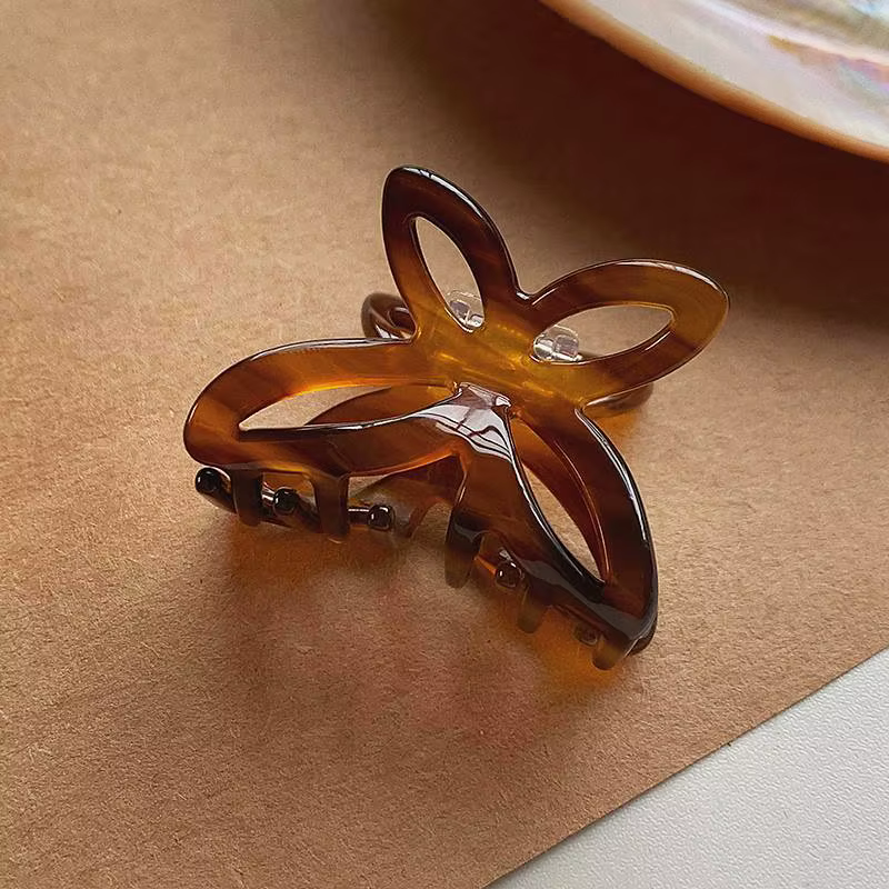 Pinces à cheveux papillon pour femmes, rétro, personnalité française, épingle à cheveux en gelée, gr