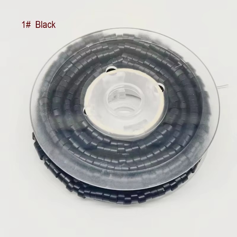 Micro anneaux pré-chargés en silicone et aluminium, perles de liens, outils d'extension de cheveux,