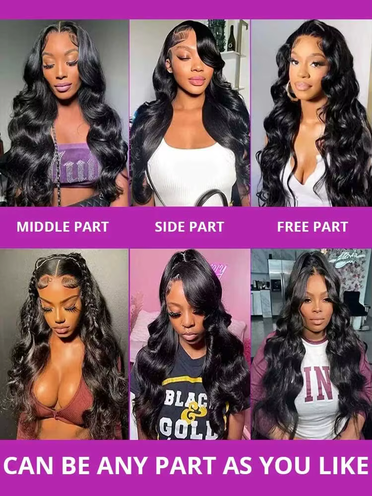 Perruques de cheveux humains indiens bruts ondulés, densité 250%, 40-42 pouces, avec dentelle HD 13x