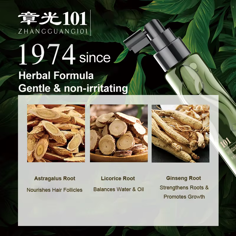 ZHANGGUANG 101 80ml Tonique Anti-chute de cheveux puissant Anti-chute de cheveux thérapie de phytoth