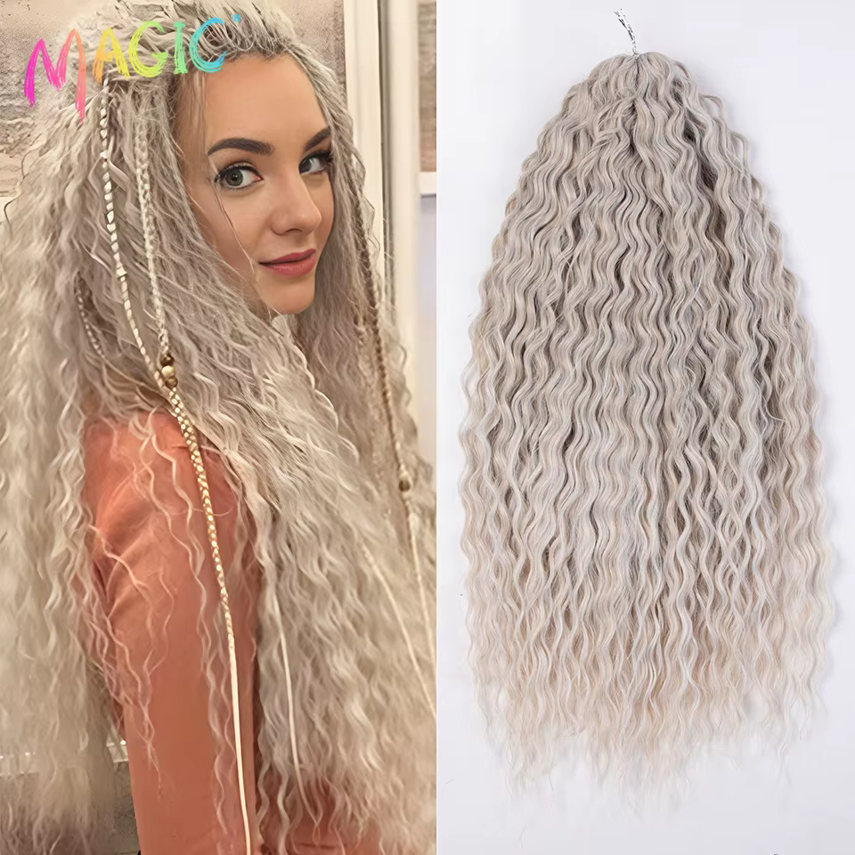 Magique Ariel Curl cheveux vague d'eau torsion Crochet cheveux synthétique tresse cheveux Ombre Blon