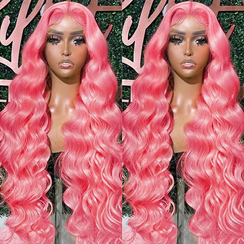 Perruque Body Wave Brésilienne Naturelle pour Femme, Cheveux Colorés, HD, 13x6, 13x4, 30/38 Pouces