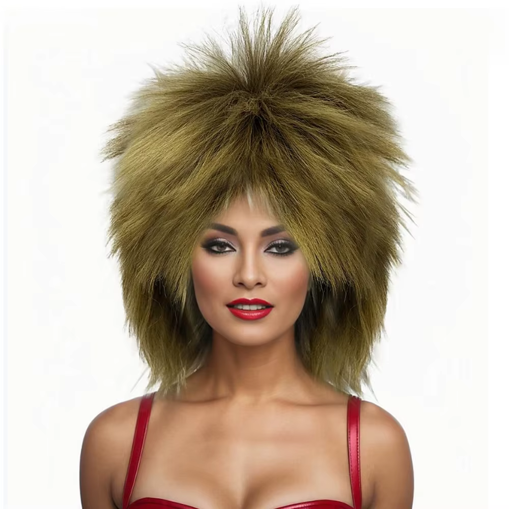 HAIRJOY – perruque bouclée pour femmes, perruque mulet des années 70 et 80, perruque à bascule super
