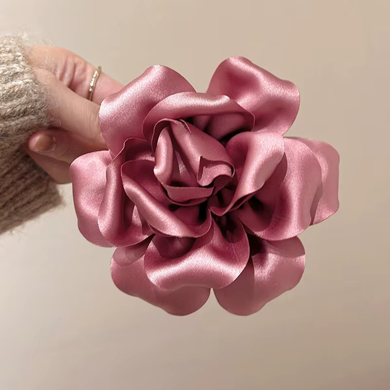 Pince à cheveux en forme de rose pour femme, élégante et raffinée, grande pince requin, accessoires 
