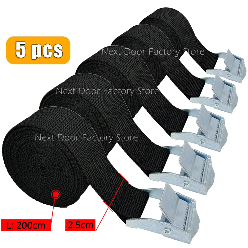 5 pièces 2M en alliage de Zinc boucle de pression palette sangles de chargement bagages fixe voiture