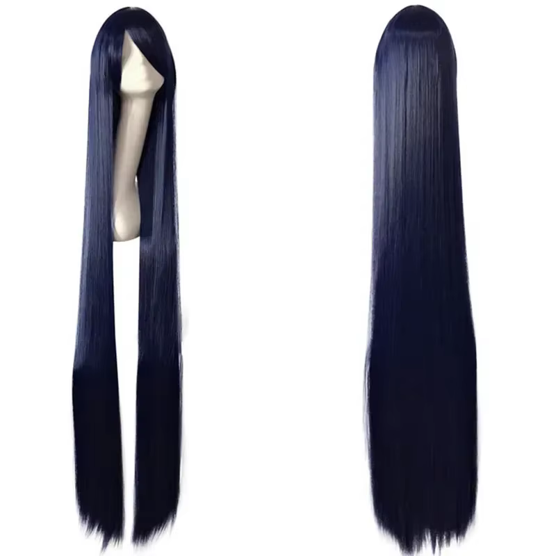 Perruque synthétique longue et lisse pour femmes, perruque universelle de Cosplay de dessin animé, p