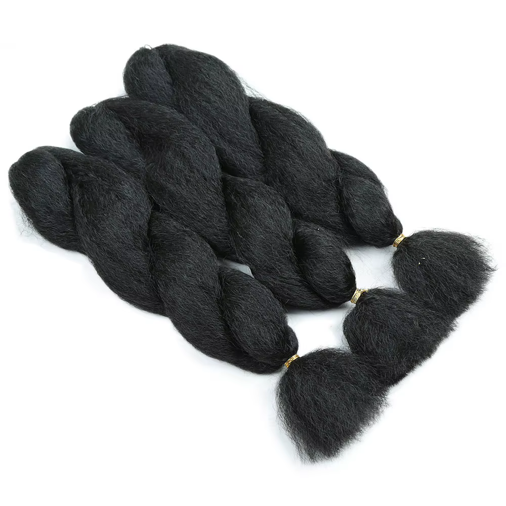 Mèches synthétiques au Crochet Vixen 26 pouces, cheveux crépus et lisses au Crochet pour femmes noir