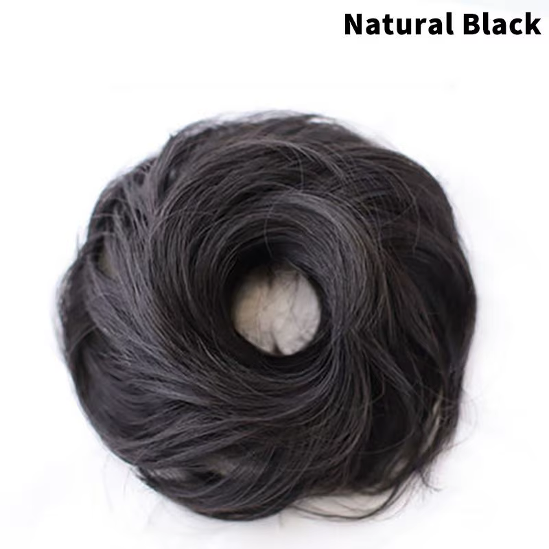 Chignon synthétique élégant et bouclé avec élastique, extension de cheveux volumineuse pour usage qu