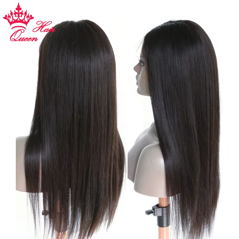 Queen Hair Bone Straight HD 2x6 Lace Closure Wig Kim K Deep Part Lace Raw Human Hair HD Invisible La
