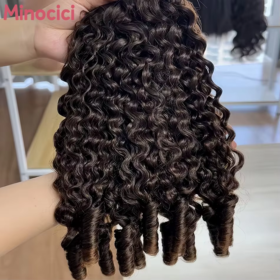 Extensions de cheveux bouclés vierges bruts birmans 12A de 32 pouces, non traités, pour tissage, ond