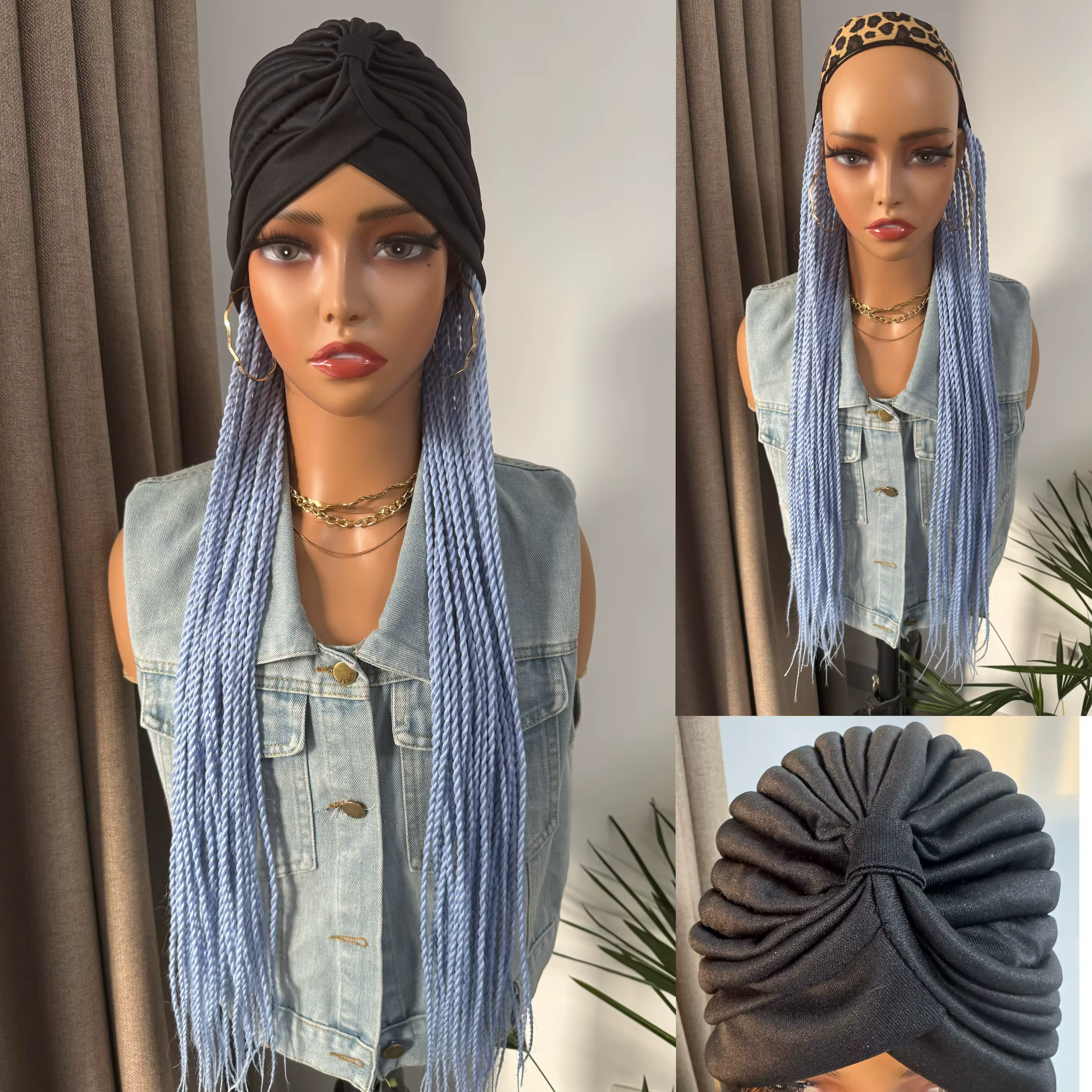 WIGERA-Perruque synthétique torsadée sénégalaise ombrée pour femme, extensions de cheveux tressés, l