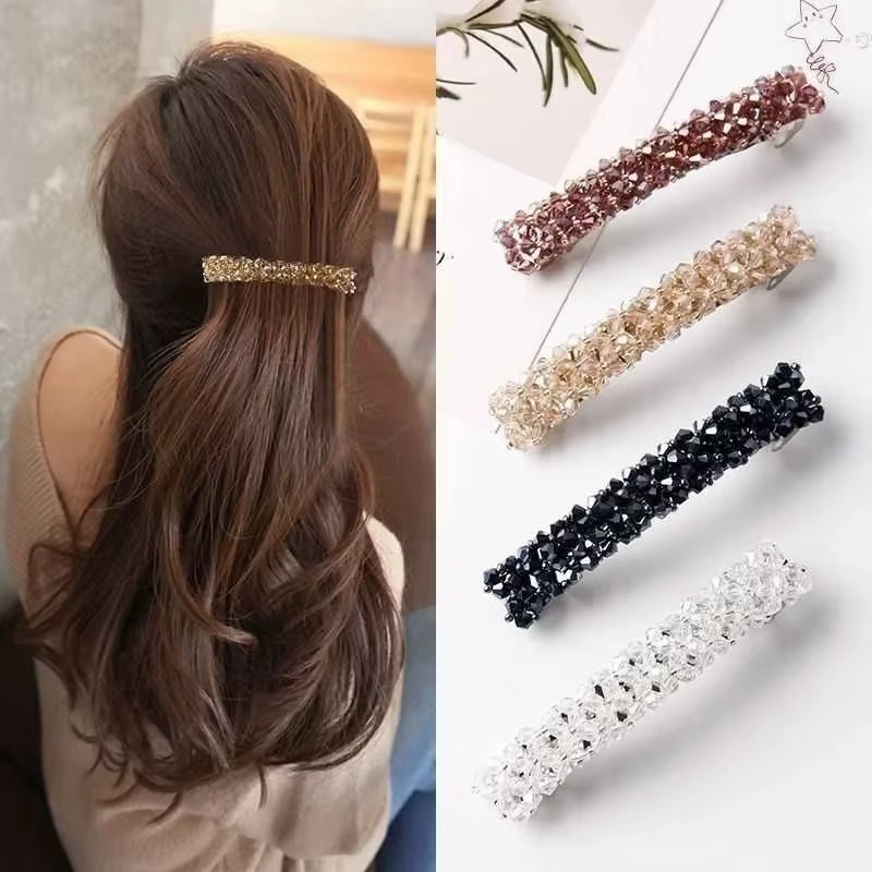 Pinces à cheveux de printemps en cristal, épingles, perles faites à la main, Barrettes pour femmes e