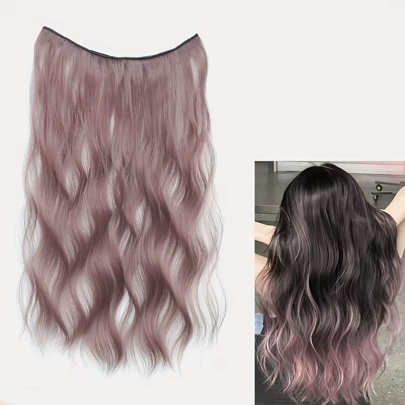 Vagues d'eau bouclées, extension de cheveux à reflets quatre cales, extensions de cheveux synthétiqu