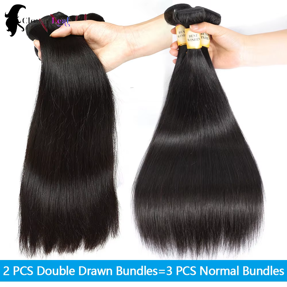 Mèches vietnamiennes 100% naturelles lisses, Double tirage, Extensions de cheveux non traités, 15A