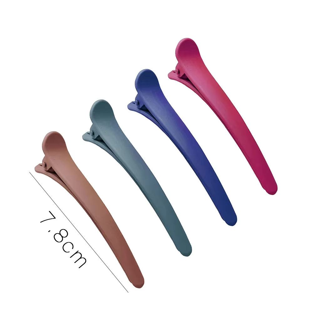 Pinces à cheveux en forme de bec de canard, couleurs acidulées, épingles à cheveux en plastique, soi