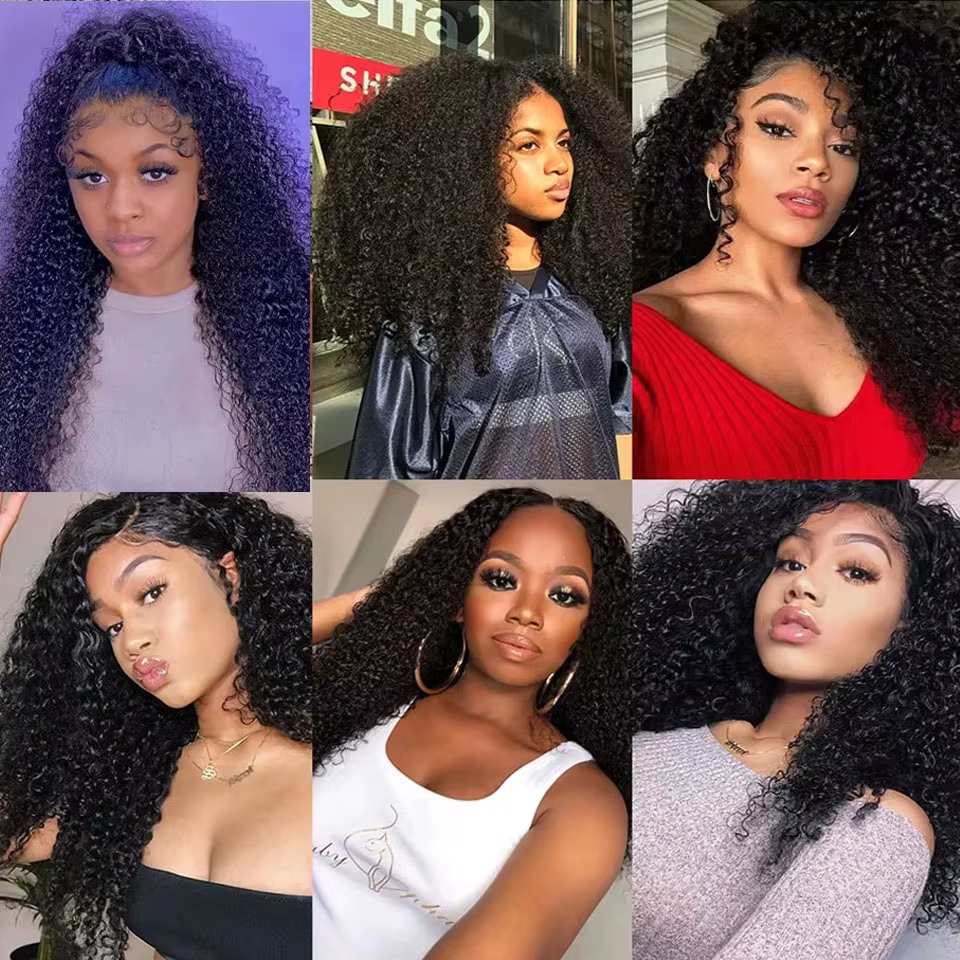 Cheveux mongols bouclés crépus de 8 à 30 pouces, 100 % cheveux humains vierges, tissage de cheveux n