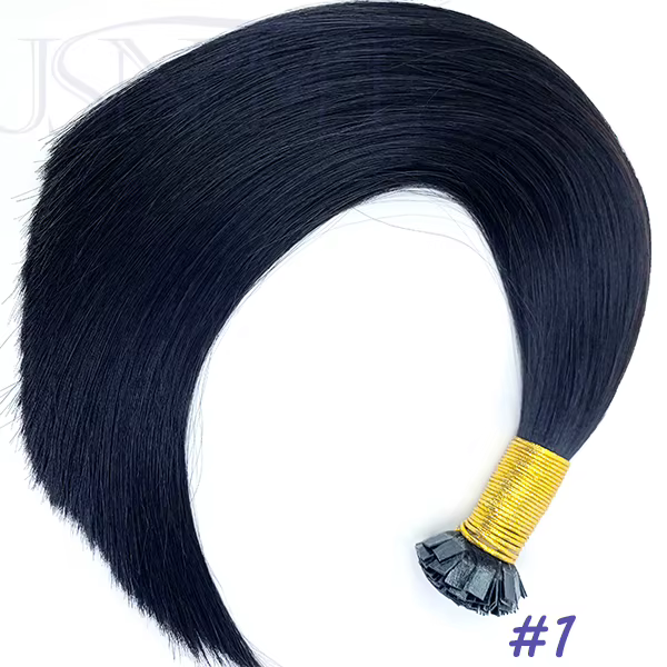 Extensions de cheveux vierges à pointe plate pour femmes, vrais cheveux humains naturels, KerBrian B