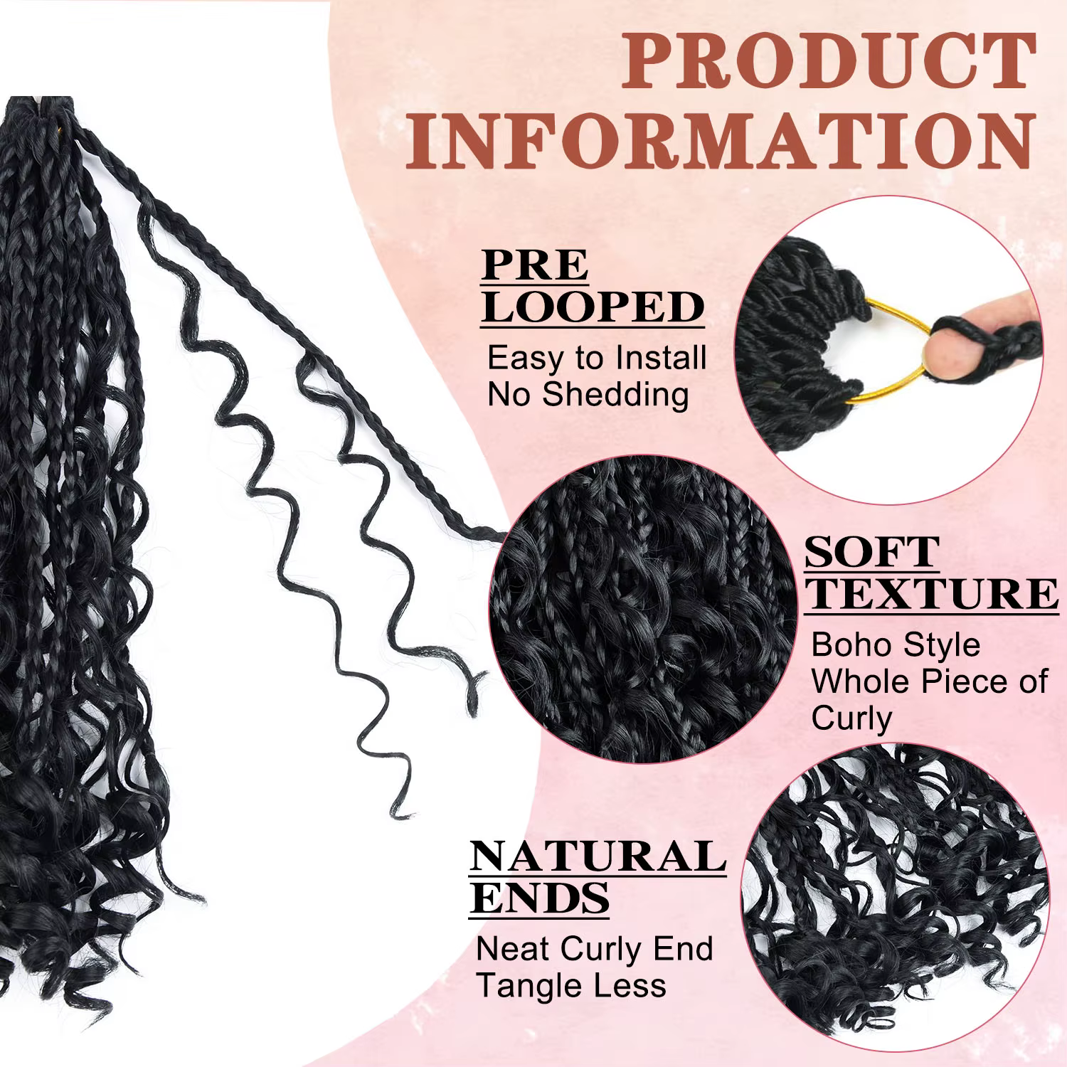 10 pouces déesse boîte tresses Crochet cheveux 1 paquet/lot synthétique Boho Crochet boîte tresses a