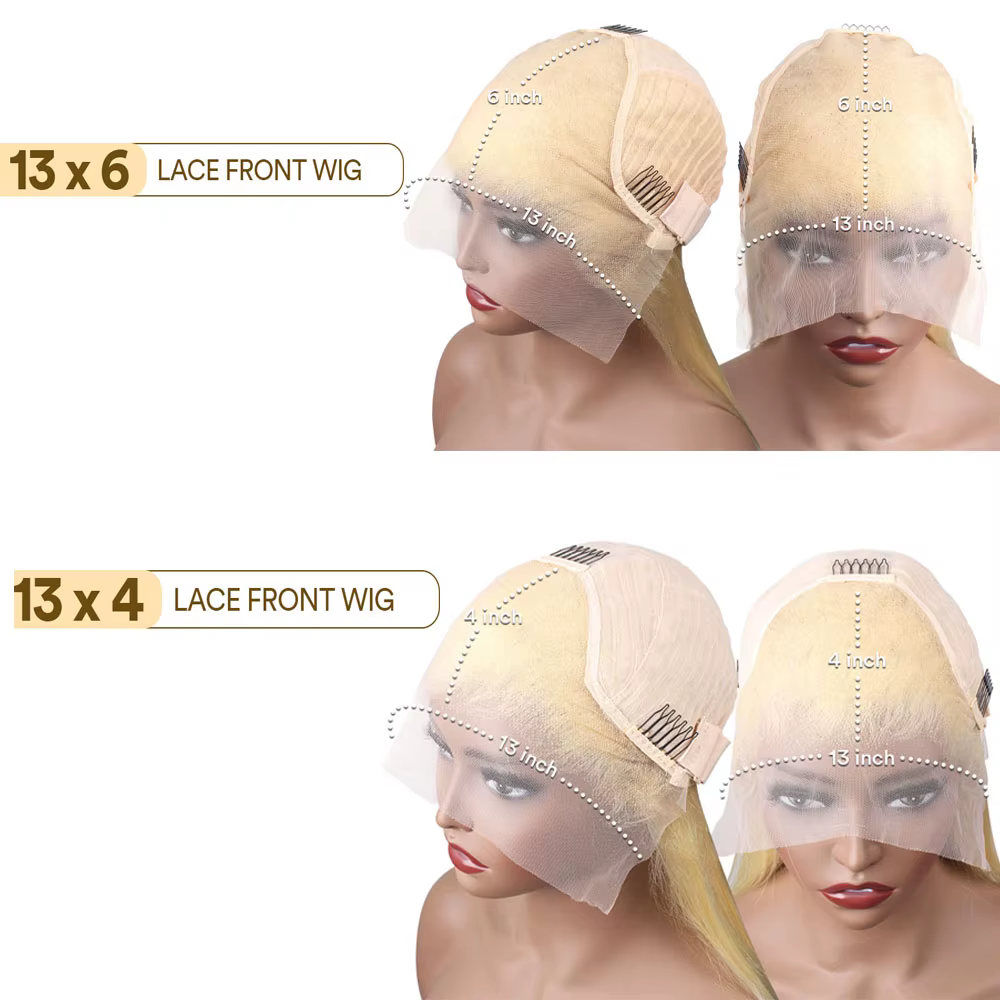 Silkwave HD Transparent 613 Blonde droite 13x4 13x6 dentelle frontale perruques de cheveux humains p