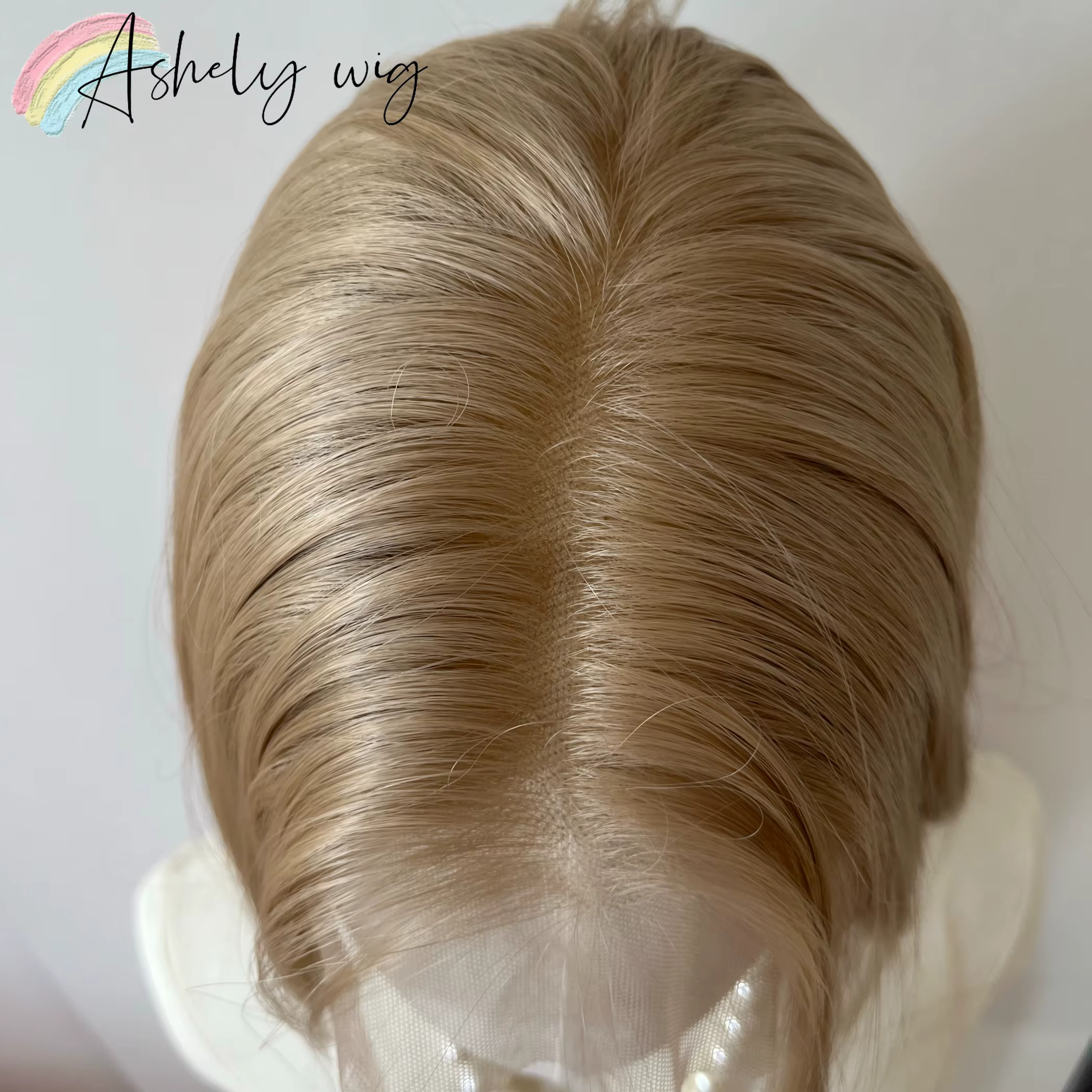 Ashely – perruque Lace Front Wig synthétique lisse et longue, blond platine, 26 pouces, 13x4, Fibers