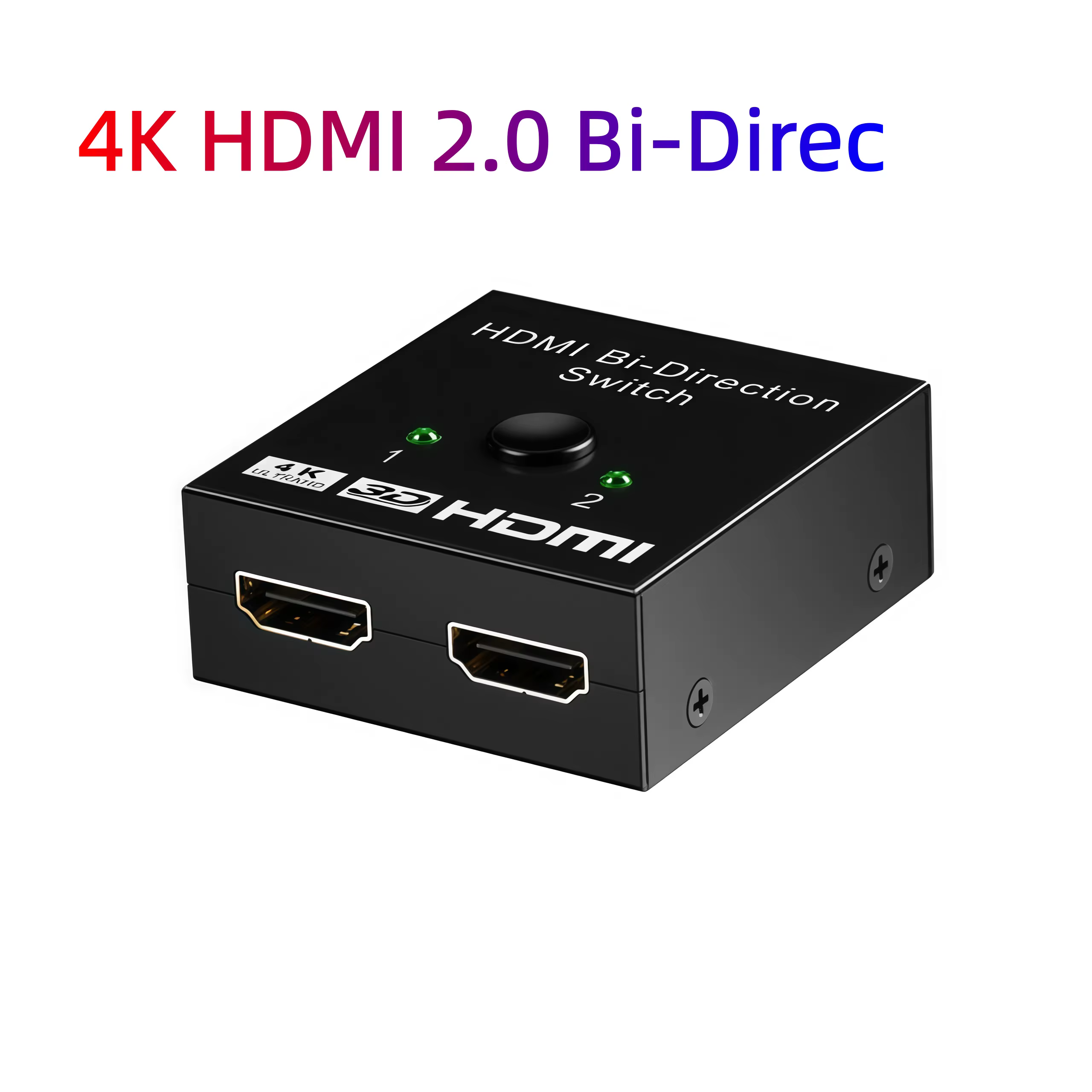 Commutateur bidirectionnel 4k 2.0, adaptateur compatible HDMI 1x2/2x1, convertisseur 2 en 1 pour com