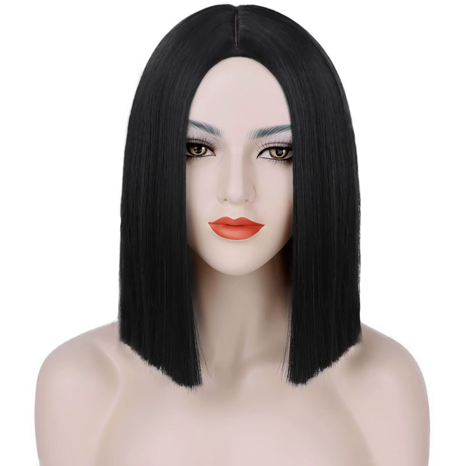 Perruque Bob courte droite synthétique violette pour femme, perruques de longueur initiées, perruque