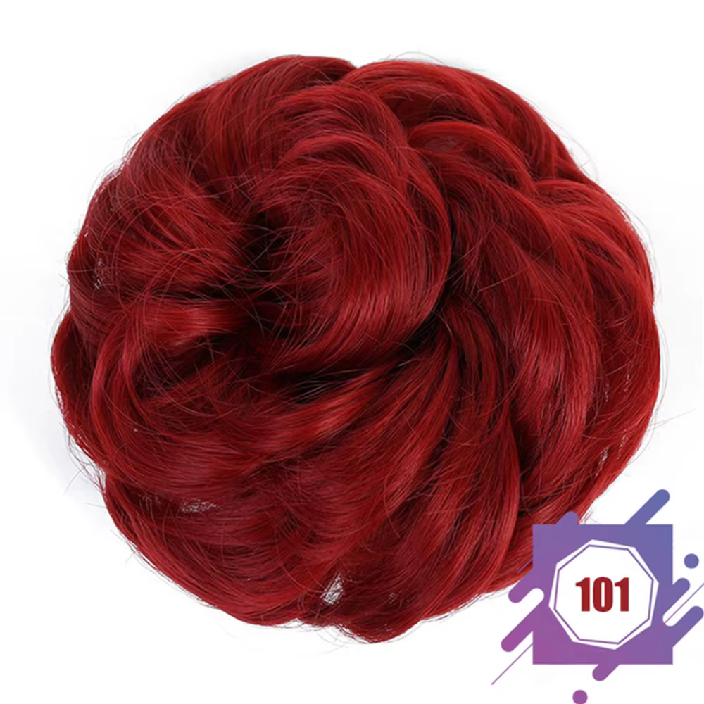 Perruque synthétique avec bandeau en forme de disheveled, chignon, cheveux naturels, haute températu