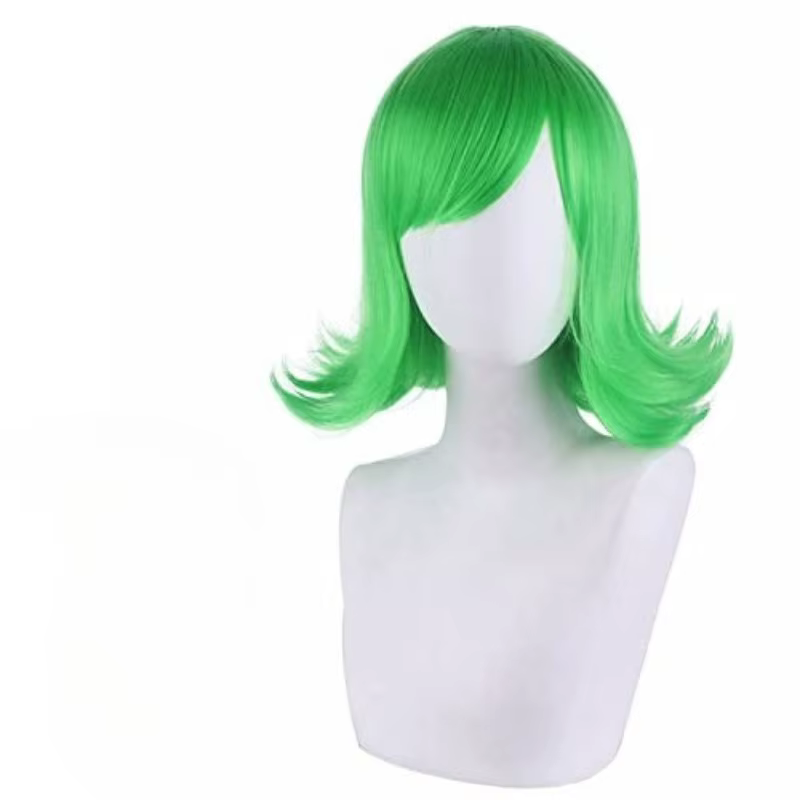 Perruque Courte Verte pour la Saint-Patrick - Perruque de Cosplay Anime pour Festival du Chapeau Irl
