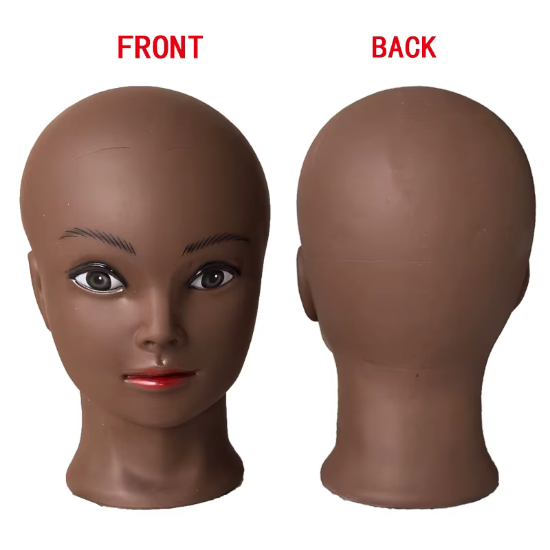 H & STAR femme chauve Mannequin avait cosmétologie pratique africaine formation Mannequin tête pour