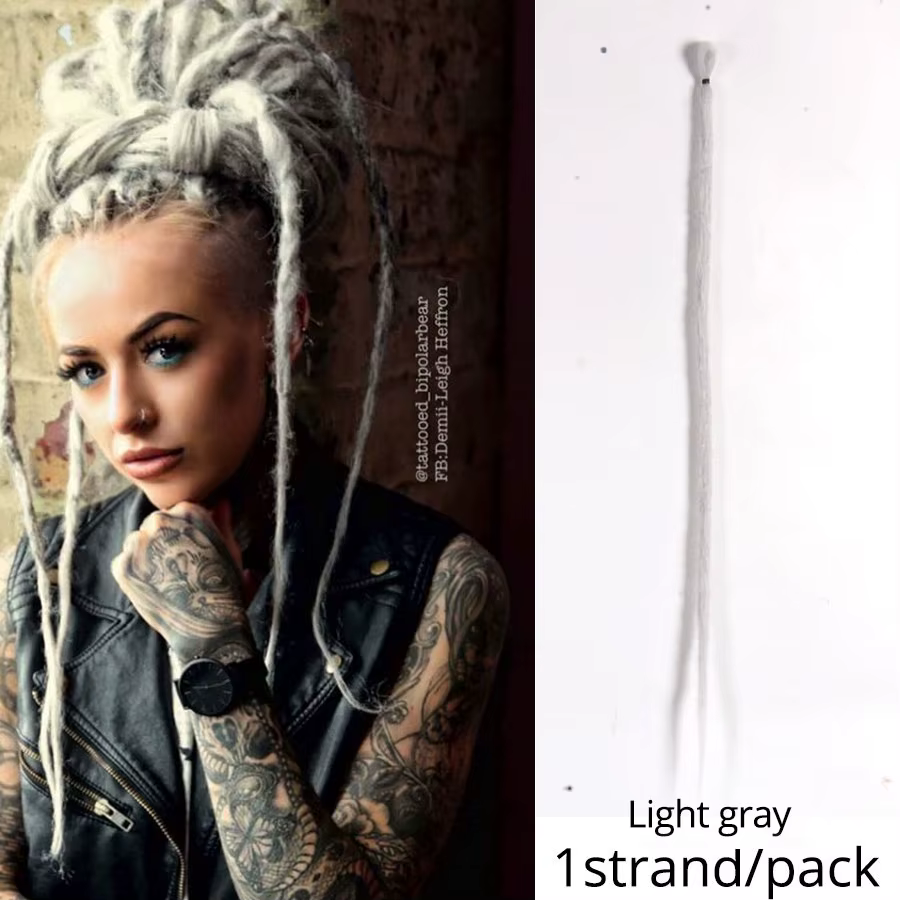 Extensions de dreadlocks synthétiques faites à la main pour femmes, cheveux au crochet, cheveux Hiph