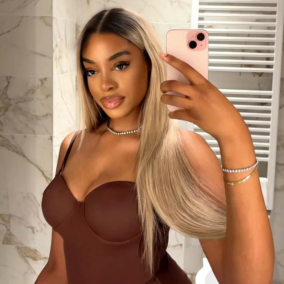 Perruques Tuneful Professionnelles en Cheveux Humains Blond Cendré Ombré et Blond Foncé Mélangé, Lac