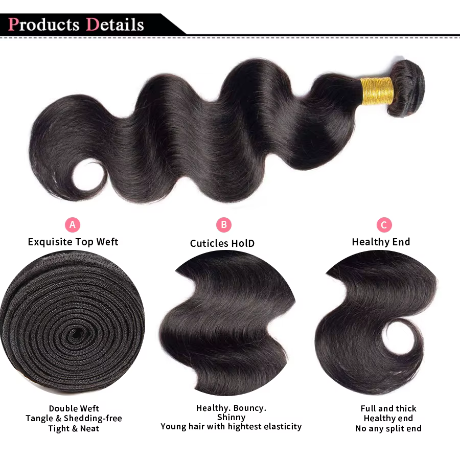 Daianran corps vague paquets cheveux brésiliens armure paquets 1/3/4 pièces paquets de cheveux humai