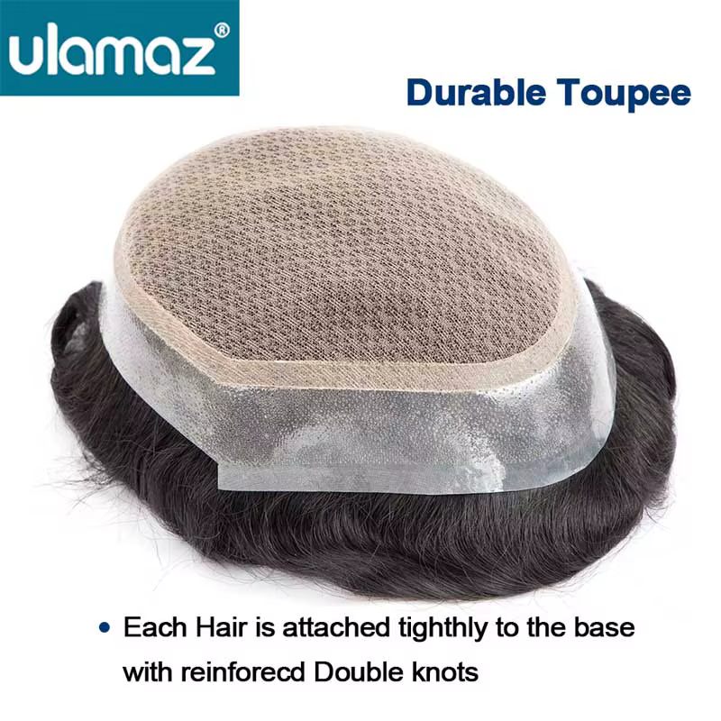 Australie-Double couche postiche mâle cheveux prothèse naturel systèmes de remplacement de cheveux h