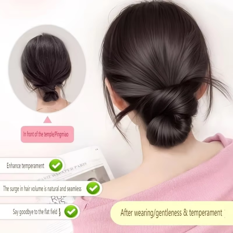 Chignon synthétique bas queue de cheval cheveux naturel moelleux griffe pince Chignon cheveux pour f