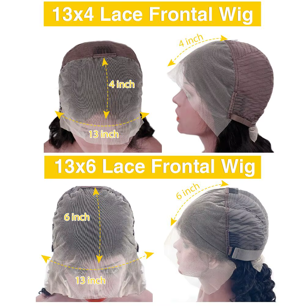 HD 200% 30 36 pouces chocolat brun vague de corps 13x6 dentelle avant perruques de cheveux humains 1