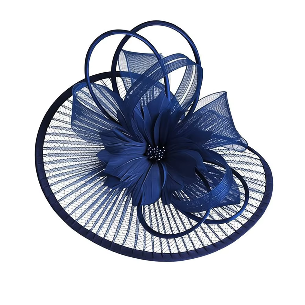 Serre-tête en résille fleuri élégant vintage, fascinateur floral, fascinateur en sinamay, accessoire