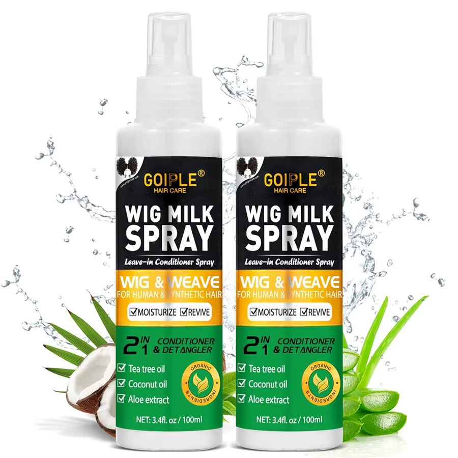Spray pour perruques 100 ml, lait pour perruques, lisse et brillant, après-shampoing sans rinçage po