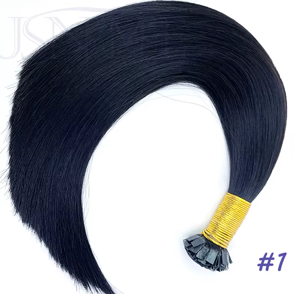 JSNME haute qualité pointe plate Extensions de cheveux kératine naturel vraiment Extension de cheveu